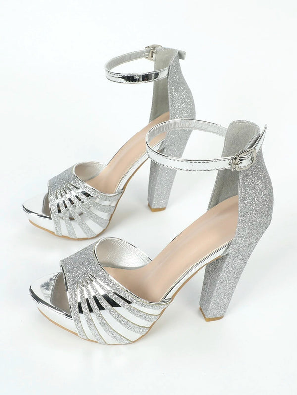 Platform Glitter Heels