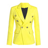 Silver button yellow blazer