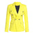 Silver button yellow blazer