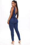 Denim Jumpsuit - Dark Wash