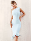 Strapless One Shoulder Dress