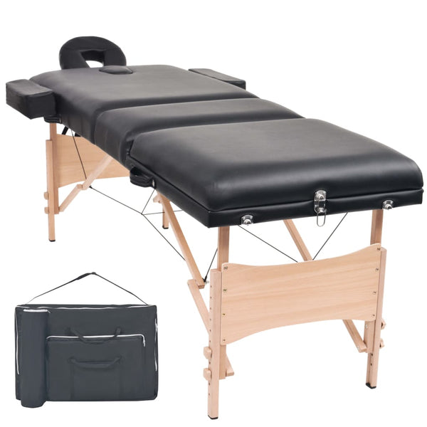 Inklapbare behandel/massagetafel