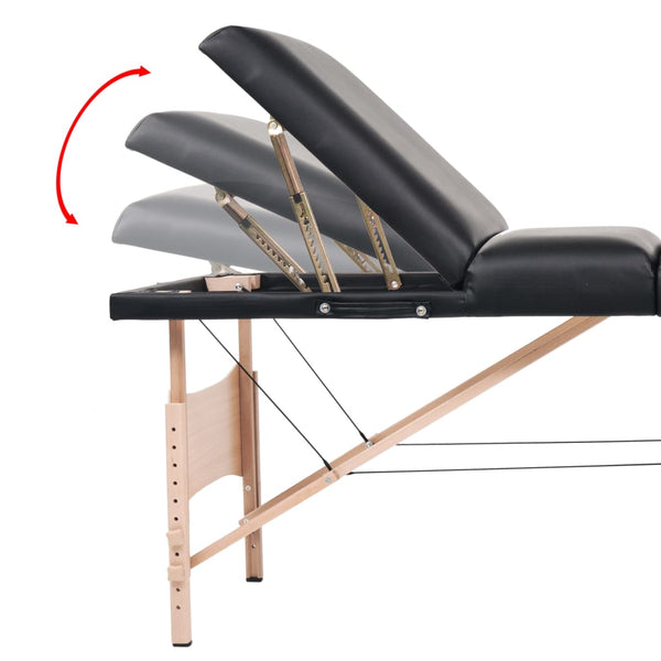 Inklapbare behandel/massagetafel